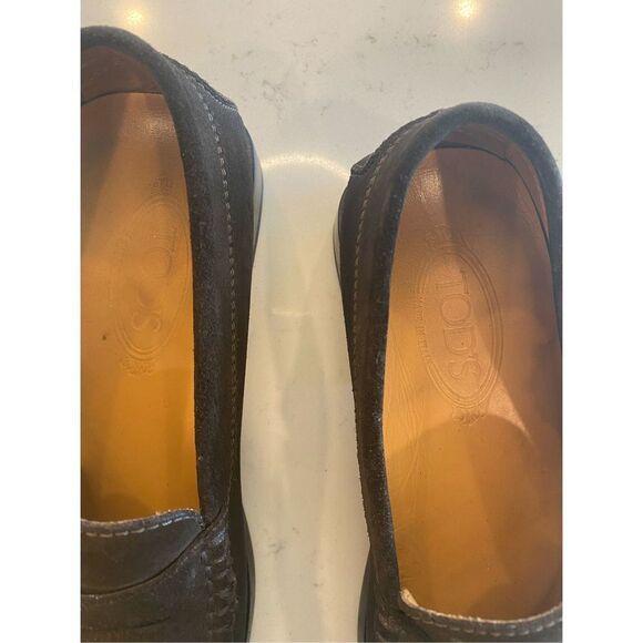 Tods gommino brown suede driving loafers size 8 - Picture 7 of 9